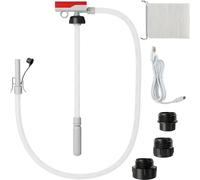 COSTWAY Pompe de transfert de carburant avec capteur d'arrêt automatique, pompe à carburant électrique 3,8 GPM avec 3 tailles d'adaptateurs & tuyau pour diesel, huile, essence