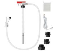 COSTWAY Pompe de Transfert de Carburant avec Débit de 14 LPM Capteur Auto-Stop, Pompe à Essence Alimentée par USB/Batterie avec Tuyau de 130 cm et 3 Adaptateurs, pour Essence Diesel Huile Moteur