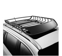 COSTWAY Porte-bagages de Voiture en Métal Charge max.110KG Barre Support de Toit Auto 120X98X17cm pour Camping Barbecue Voyage