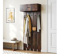 COSTWAY Porte-Manteau pour Entrée avec 10 Crochets et Armoire de Rangement pour Couloir, Chambre, Salle de bain, Cuisine
