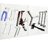 COSTWAY Porte-outils magnétique mural, 4 plaques à outils | 32 bandes magnétiques puissantes | 60x30cm, organisateur d'outils pour l'atelier, support d'outils magnétique, argenté