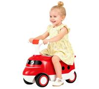 COSTWAY Porteur Enfant sur Thème du Train avec Rugissement de Train (Rouge) | Coffre à Jouets & Roues Résistantes, Charge 15 kg, Voiture à Pousser pour Garçons Filles de 19-36 Mois