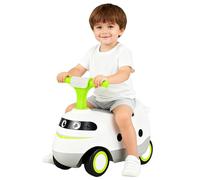 COSTWAY Porteur Enfant sur Thème du Train avec Rugissement de Train(Vert) | Coffre à Jouets & Roues Résistantes, Charge 15 kg, Voiture à Pousser pour Garçons Filles de 19-36 Mois