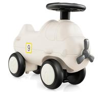 COSTWAY Porteur Enfants en Forme Avion avec Hélice & Volant Réaliste, Voiture à Pousser Intérieur Exterieur avec 4 Roues, Charge 45kg pour Garçons Filles de 18-72 Mois