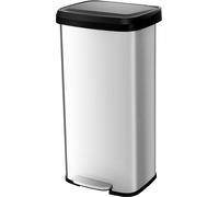 COSTWAY Poubelle de cuisine, 68L Poubelle à pédale avec couvercle à fermeture douce, système de tri des déchets avec compartiment désodorisant, en inox et plastique (Argent / 68L)
