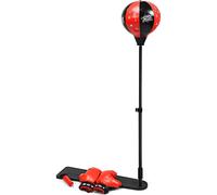 COSTWAY Punchingball 85-130cm réglable en hauteur, ballon de boxe sur pied, set de boxe pour enfants, set de sac de boxe, set de boxe avec gants de boxe et pompe à main inclus