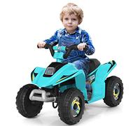 COSTWAY Quad avec Batterie 6V pour Enfant, Quad Électrique avec Marche Avant/Arrière, Fonctionnement Sécurisé et Vitesse Max de 4,5 km/h, Cadeau pour Garçons et Filles, Bleu/Noir/Blanc/Rouge (Bleu)
