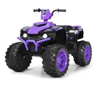 COSTWAY Quad Électrique 12V pour Enfants 3-7 Ans, avec Lumière, Musiques et Histoires, 104x67x74cm, pour Différents Terrains,