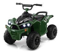 COSTWAY Quad Electrique pour Enfants 12V7Ah, LED, Musique, Klaxon, Roues Larges, pour Enfants 3 à 8 ans, 96 x 58 x 70 cm, Vert