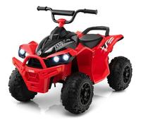 COSTWAY Quad Electrique pour Enfants 12V7Ah, LED, Musique, Klaxon, Roues Larges, pour Enfants 3 à 8 ans, 96 x 58 x 70 cm, Rouge