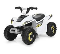 CostwayQuad Buggy Electrique pour Enfant 6 V 4,5 Km-H MAX Voiture pour Enfants de 3 Ans+ Blanc