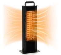 COSTWAY Radiateur Electrique Infrarouge Mobile 1200W 5m² Chauffage d'Appoint Double Face Etanche IP65 Protection contre