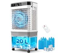 COSTWAY Rafraîchisseur d'Air 3 en 1, Climatiseur Mobile sans Évacuation 20L, Déshumidificateur, Ventilateur, Minuterie 12 H, 2 Modes, 3 Vitesses, Mini Climatiseur Portable, Clim sans Tuyau (20L)