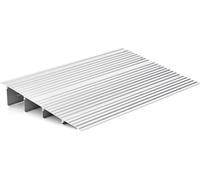 COSTWAY Rampe de seuil de porte, rampe pour fauteuil roulant en aluminium avec design de rampe réglable & capacité de charge de 317 kg, rampe de trottoir antidérapante pour fauteuil roulant, poussette