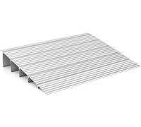 COSTWAY Rampe de seuil de porte, rampe pour fauteuil roulant en aluminium avec design de rampe réglable & capacité de charge de 317 kg, rampe de trottoir antidérapante pour fauteuil roulant, poussette