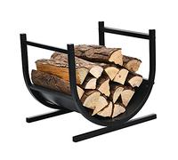 COSTWAY Range Buches Bois en Métal en Forme de U | 43 x 37 x 39,5 cm, Poignées, Charge 30 kg, Base Stable, Porte BuchesIntérieur Extérieur pour Cheminée