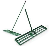COSTWAY Râteau de Nivellement de Pelouse 106 x 25 cm, Râteau de Jardin en Métal avec Poignée Ergonomique, Outil de Niveau de Pelouse pour Jardin CourTerrain de Golf Ferme