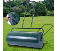 COSTWAY Rouleau à gazon 48L, Rouleau manuel de 60cm de large, Rouleau de jardin avec tambour pour charges lourdes, Rouleau à gazon Idéal pour un gazon plat et doux Vert