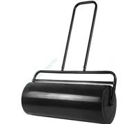 COSTWAY Rouleau à gazon Rouleau manuel Rouleau de jardin à usage intensif, Rouleau à gazon Idéal pour les pelouses de niveau (48L / 114x60x32cm, Noir)