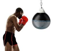 COSTWAY Sac de Frappe à Eau avec Chaîne Métallique Réglable Charge Max 50KG | Entraînement Professionnel et Débutant avec Boucles d’Assurance, Fitness pour Maison Gym