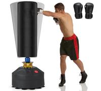 COSTWAY Sac de Frappe Autoportant 173 cm de 5 Couches, Sac de Boxe Lourd avec Support et Base à Ventouse, Système Antichoc pour Adultes Jeunes, Sac de Kick Boxing pour Bureau à Domicile