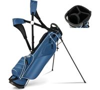 COSTWAY Sac de golf 9 pouces Sac de golf pour crayon Sac de voyage professionnel Sac de voyage avec tête et sangle de transport