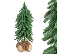 COSTWAY Sapin de Noël de Table de 40 cm, Arbre de Noël Artificiel, 200 Branches et Base en Bois Massif, Mini Arbre de Décoration de Noël pour Maison, Bureau, Magasin, sans Installation