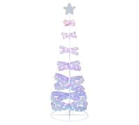 COSTWAY Sapin de Noël en Spirale de 210 cm Pré-éclairé, Pliable, à Couleur Changeante avec 341 Lumières LED & 34 Modes d'Éclairage