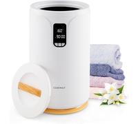 COSTWAY Seau Chauffe-serviettes 20L, Chauffe-serviettes avec LED, 0,5-24 heures de temporisation, 30/60/90 min de chauffe, Seau chauffant électrique blanc