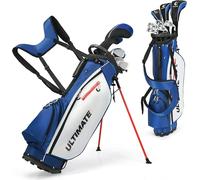 COSTWAY Set complet de 9 clubs de golf pour hommes avec driver 460cc | bois de parcours | hybride | fers 6, 7, 8, 9, PW & SW, set de golf