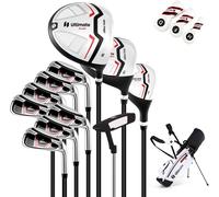 COSTWAY set complet de clubs de golf pour femmes, 15 pieces de set de clubs de golf pour droitiers avec 1 driver & 3 fairway & 4 hybrid & 6/7/ 8/9/ P fer & putter