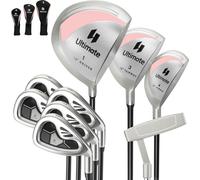 COSTWAY set complet de clubs de golf pour femmes, 9 pièces, droitiers avec housse de pluie