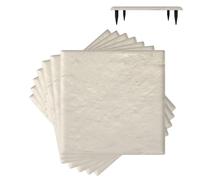 COSTWAY Set de 8 pavés, Dalles de trottoir 39,5x39,5cm, Dalles en polypropylène, Dalle de jardin Dalle de parterre incl. 32 pieux Beige