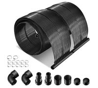 COSTWAY Solaire Chauffage de Piscine 2 Panneaux Chauffage Solaire Collecteur de 500x75 cm en Matériau PE Résistant aux Intempéries