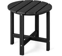 COSTWAY Table Basse de Jardin en HDPE Dia. 16 x H46 CM Anti-UV Charge max.:100 KG Table d’Appoint Intérieur, Extérieur Noir