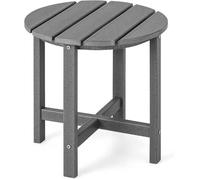 CostwayTable Basse de Jardin en HDPE Anti-UV Charge max.:100 KG Table d?Appoint Intérieur Extérieur Gris