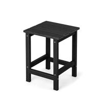 COSTWAY Table Basse de Jardin en HDPE L36 x P36 x H47 CM Anti-UV Charge max.:100 KG Table d Appoint Intérieur, Extérieur Noir