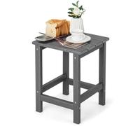 CostwayTable Basse de Jardin en HDPE L36 x P36 x H47 CM Anti-UV Charge max.:100 KG Table d?Appoint Intérieur Extérieur Gris
