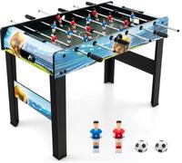 COSTWAY Table de baby-foot 2 en 1, table de baby-foot avec 14 baby-foot et 2 ballons, baby-foot avec compteur de points & pieds amovibles, table de jeu pour adultes et enfants, baby-foot pour bars et