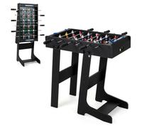 COSTWAY Table de Baby-Foot Pliable en Bois avec 18 Joueurs, 2 Balles | Marqueur Manuel, Poignée Durable, Jouet d'arcade pour Fête Bar Salle de Jeux, 69x36x71 cm