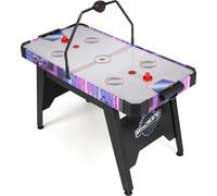 COSTWAY Table de hockey sur air, table de hockey sur air électrique avec affichage numérique LED, moteur 12V, 2 crosses&2 palets, hockey sur table, hockey sur air speed hockey