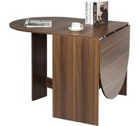 COSTWAY Table de salle à manger pliante, Table de cuisine en bois, Table de salle à manger pour 4-7 personnes, supporte jusqu'à 60 kg, Table pliante pour les petits espaces, 163x80x75cm