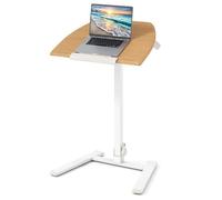 COSTWAY Table Roulante Pliable avec Plateau Inclinable à 90° - Réglable en Hauteur 65 x 49 x 74-109 cm - Pas de Montage Requis