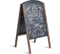 COSTWAY Tableau pour enfants Tableau publicitaire Panneau de trottoir Tableau à craies Tableau publicitaire Tableau à dessin pliable noir