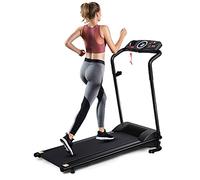 COSTWAY Tapis de Course Electrique, 1-12 KM/H, Moteur 550 W, Tapis de Fitness Pliable avec Application de Contrôle, Haut-Parleur Bluetooth, 12 Programmes, Écran LCD et Support d'Appareil