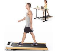 COSTWAY Tapis de course sous le bureau, Walking Pad avec télécommande, affichage LED & 15 programmes prédéfinis