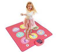 COSTWAY Tapis de Danse Enfant Pliable avec Motif Meuble & 9 Musiques & 3 Modes de Jeu, Tapis de Danse Musical Fille avec Affichage du Score & Lumière, Jouet Musical pour Enfant de 3 Ans+