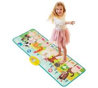 COSTWAY Tapis de Danse Enfant sur Thème Ferme avec 10 Sons d'animaux & 10 Touches, Tapis Piano Bébé Pliable avec 10 Chansons & Lumière, Jouet Musical pour Enfant de 3 Ans+ (Ferme)
