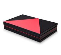 COSTWAY Tapis de Gymnastique Pliable Epais, Matelas d'Entrainement en Mousse et PU avec Poignées, pour Gymnastes Entraînements Yoga, 240 x 120 x 5CM, Rose et Noir