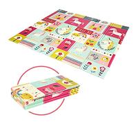 COSTWAY Tapis de Jeu Bébé Pliable 200x180x1,4cm avec Sac de Transport, Tapis de Sol XXL en XPE Imperméable et Réversible avec Motif Licorne, Tapis d'éveil Double Face